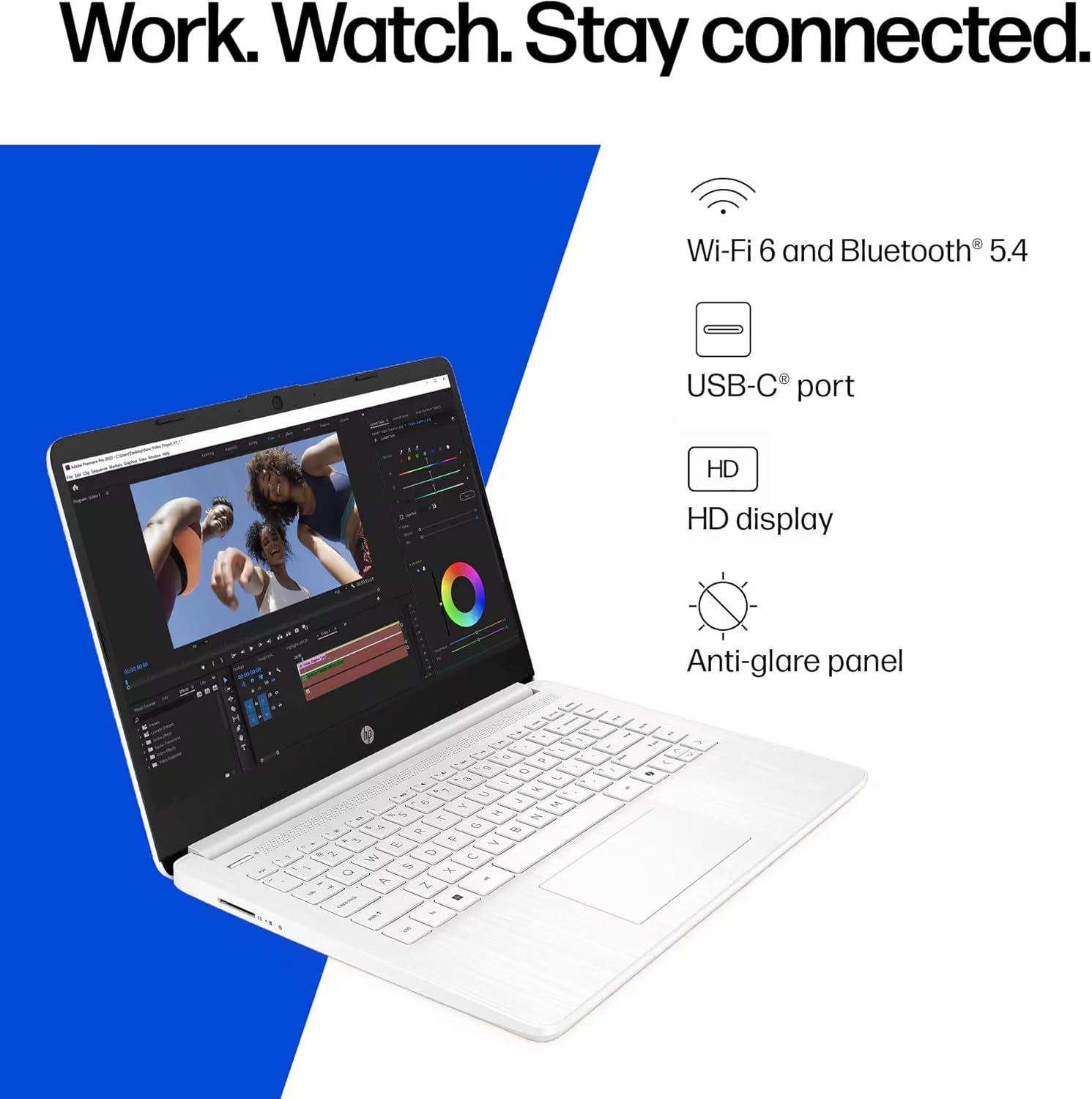 HP 14" Laptop Thin and Light for 2026 Student Business with Office Suite, Copilot AI, Intel CPU Up to 2.8GHz, 16GB RAM, 628GB Storage (128GB SSD+500GB Ext), WiFi 6, Win 11 Pro, MarxsolAccessory, White