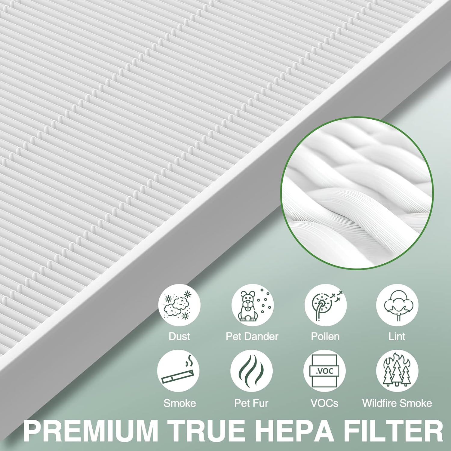 115115 Replacement Filters A Size 21 for Winix PlasmaWave 5300-2, C535, 6300, 5300, 6300-2, P300, AM90, 9000, 5000, 5000B, C909, 9800 Air Purifier, 2 True HEPA Filters + 8 Carbon Pre-Filters