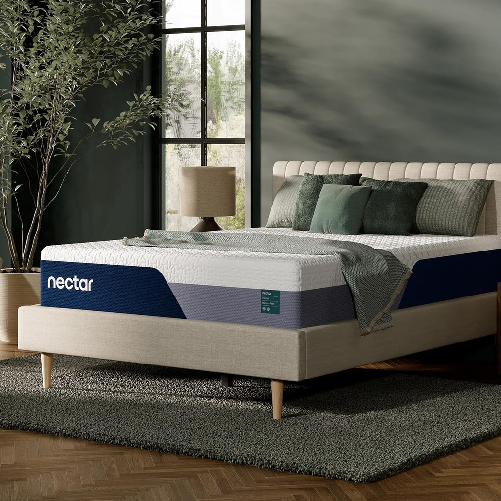 Nectar Premier 13” Queen Mattress - Medium Firm - Contouring Memory Foam - Cooling Upgrade - Back Pain Relief - Mattress in a Box - 365-Night Trial & Forever Warranty