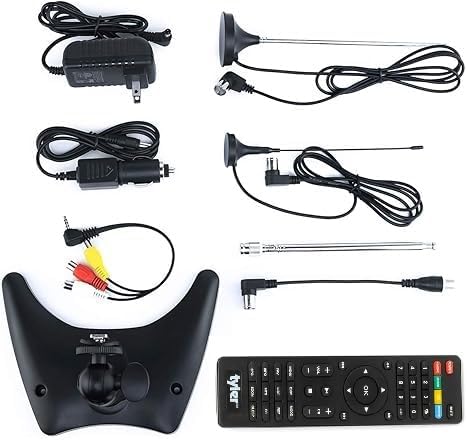 Tyler TTV706 10” Portable Widescreen 1080P LCD TV with Detachable Antennas, HDMI, USB, RCA, FM Radio, Built in Digital Tuner, AV Inputs, AC/DC, (3) Antennas, and Remote Control