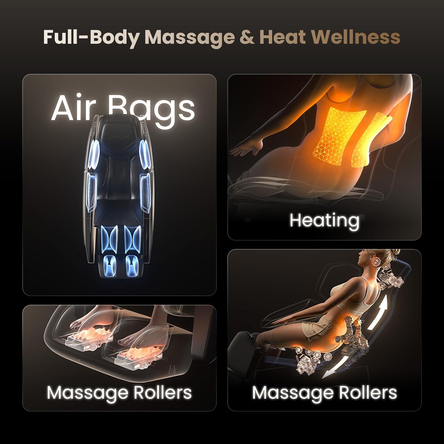BOB AND BRAD iMaster Pro 4D Full Body Massage Chair, Co-Developed with Physical Therapists, 166° Zero Gravity SL-Track Recliner, Voice Control, Heat, Deep Tissue & Auto-Extend Calf for Tall Users