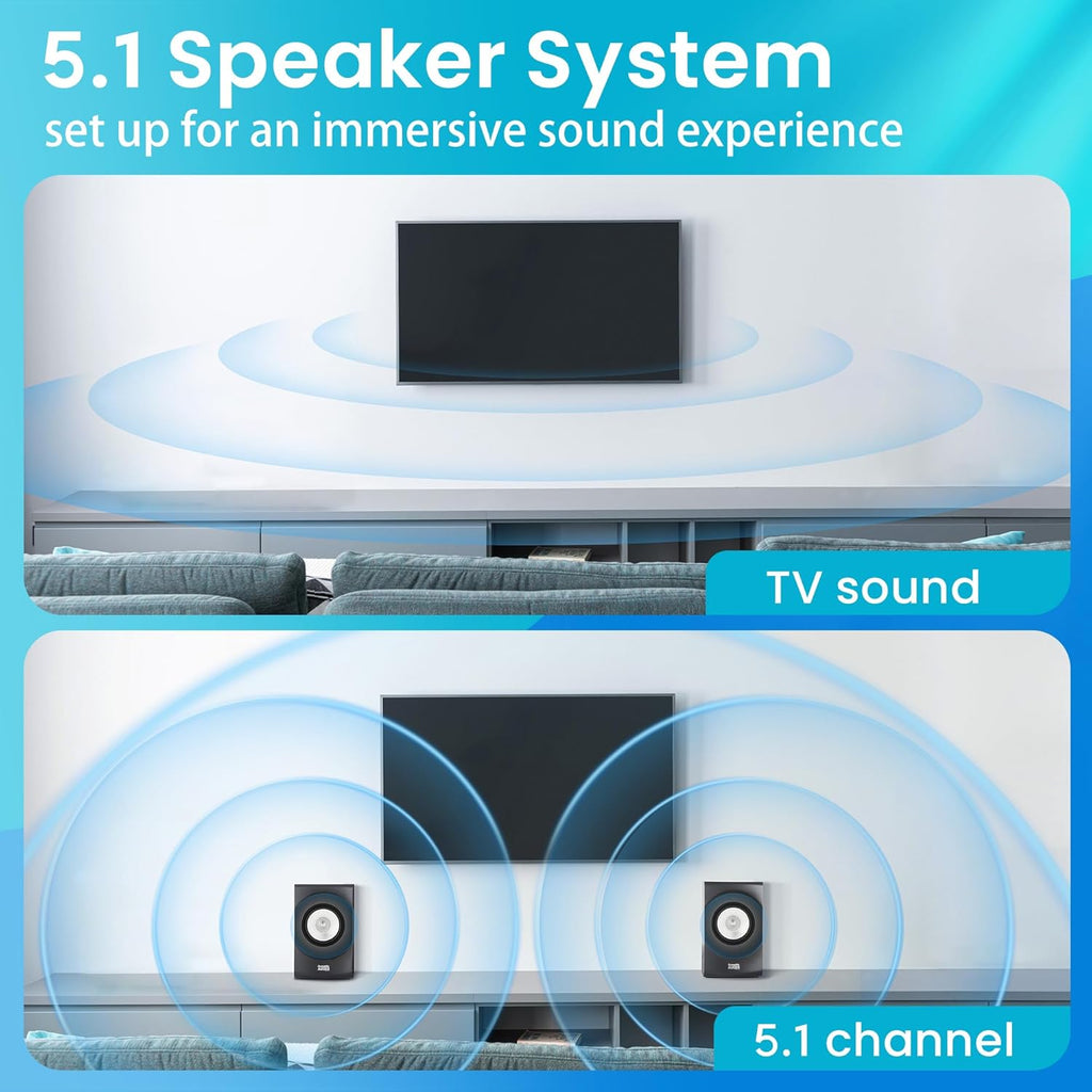 Acoustic Audio AA5171 5.1 Surround Sound Bluetooth Home Entertainment System