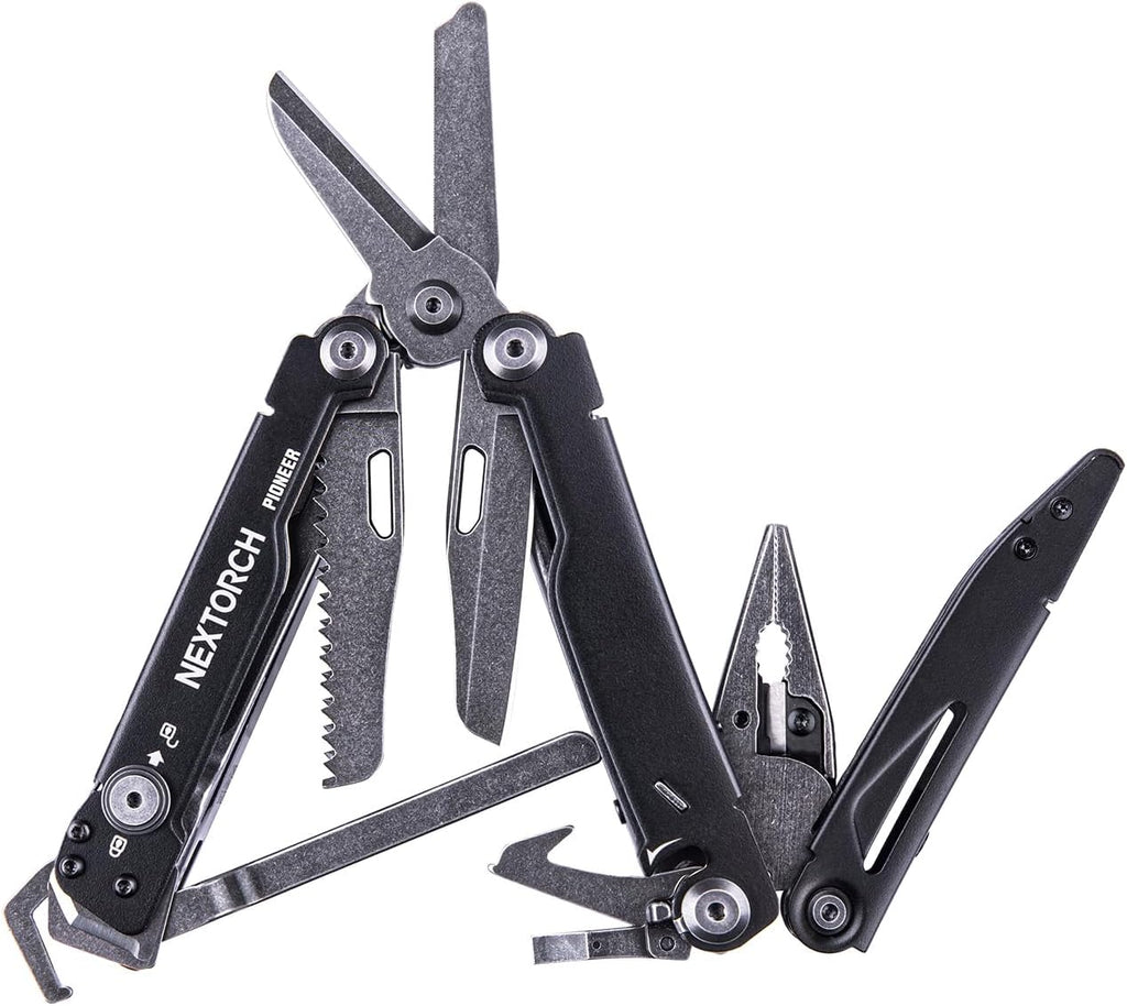 NEXTORCH PIONEER 14-IN-1 Multi-tools Full-Size,Versatile Multi-tool Set with Scissors Needle Nose Pliers Pocket Clip Multi-tool