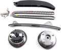 AUCERAMIC Timing Chain Kit With Intake & Exhaust CVVT Gear Sprocket Fit for Hyundai Elantra 2014-2016,Kia Soul 2014-2019, 2.0L G4NA G4NC, Replace# 24321-2E200 24350-2E201