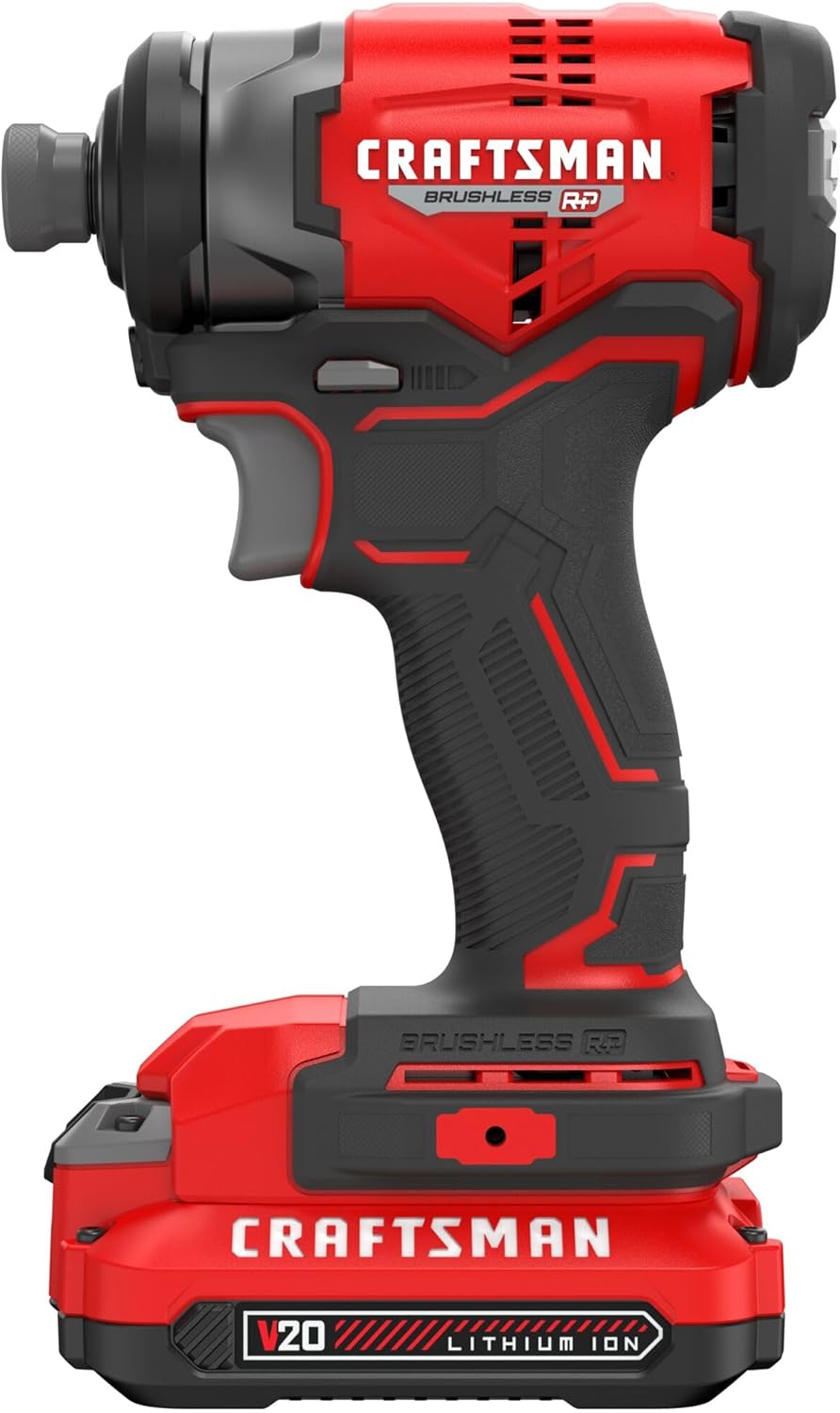 CRAFTSMAN V20 1/4 Inch Cordless Impact Driver Kit with Battery and Charger (CMCF813C1)
