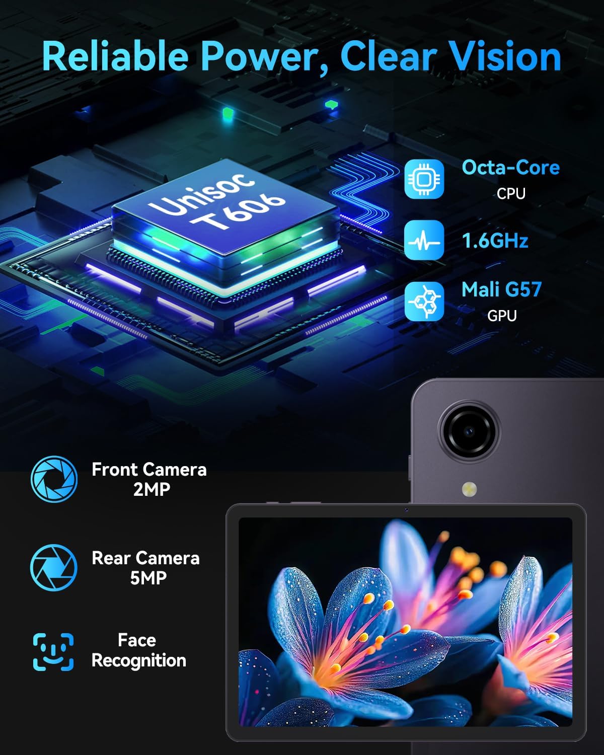 10.1 inch Android 16 Tablet with Gemini AI丨120Hz HD in-Cell Screen丨16(4+12) GB RAM 128GB ROM 1TB TF丨Octa-Core丨Widewine L1丨2.4G/5G WiFi+BT 5.0+GPS丨6000mAh丨Bpad 10 SE