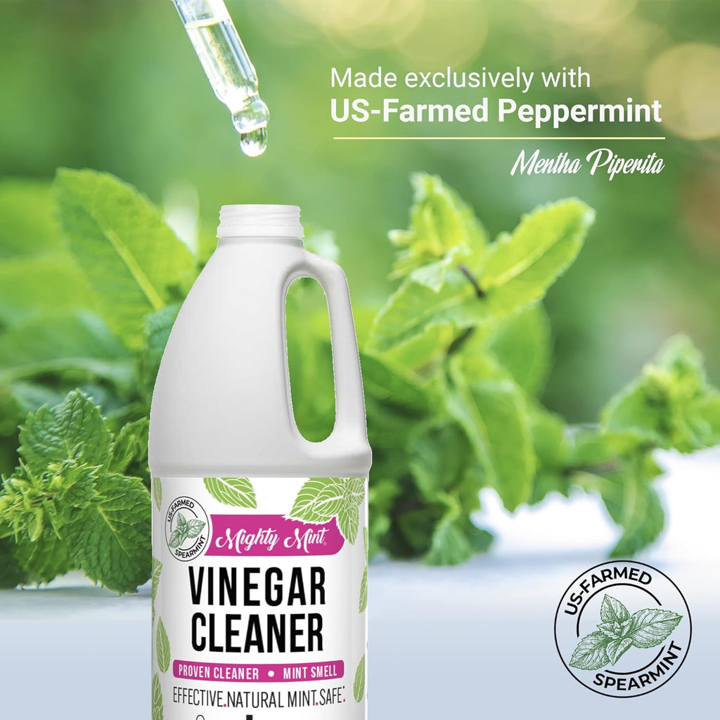 Mighty Mint Vinegar Cleaner, All-Purpose Cleaning for Household Surfaces, Natural Mint Scent, 32oz