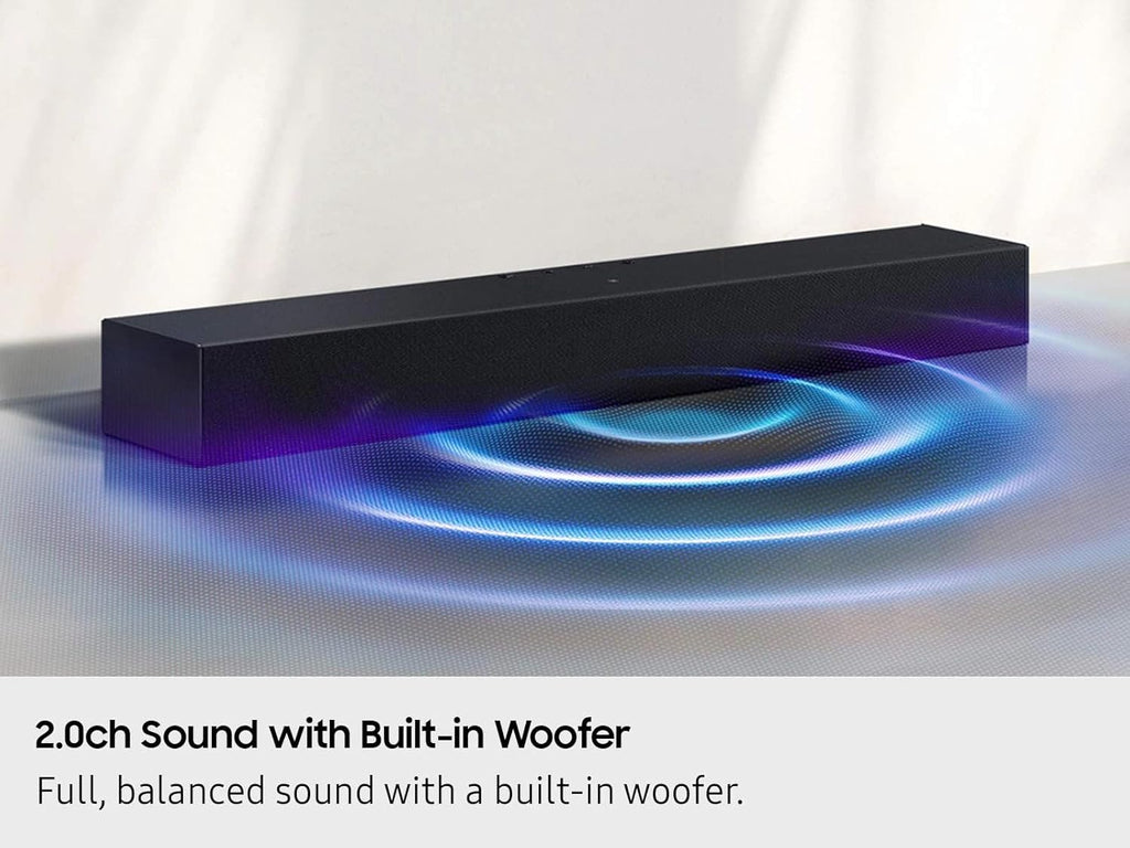 Samsung HW-B400F B-Series 2.1ch Soundbar with Wireless Subwoofer - Deep Bass, Smart Sound & Game Mode - Bluetooth Wireless TV Connection for Home Theater and Gaming