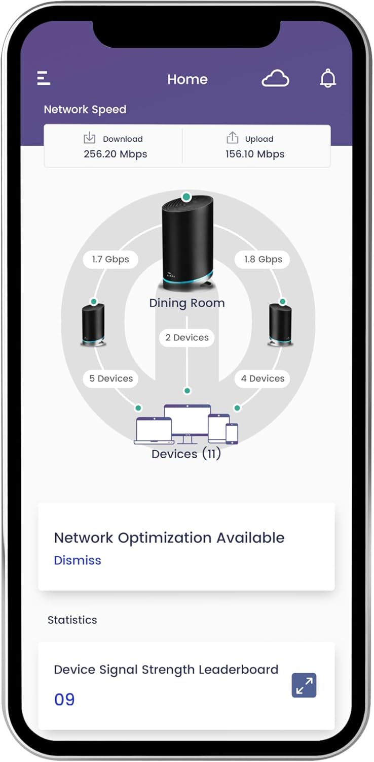 ARRIS SURFboard mAX Pro W133 Tri-Band Mesh Wi-Fi 6 System , AX11000 Wi-Fi Speed up to 11 Gbps , Coverage 6,000 sq ft , 4.8 Gbps Backhaul , Four 1 Gbps Ports per Node , Alexa Support