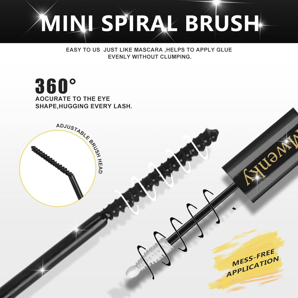 Eyelash Glue with Lash Bond & Seal, 72H Waterproof Cluster Lash Glue for Eyelash Extensions, Long-Lasting & Gentle, 2-in-1 Bond and Seal for Lash Clusters, Lightweight Adhesive, Easy Application