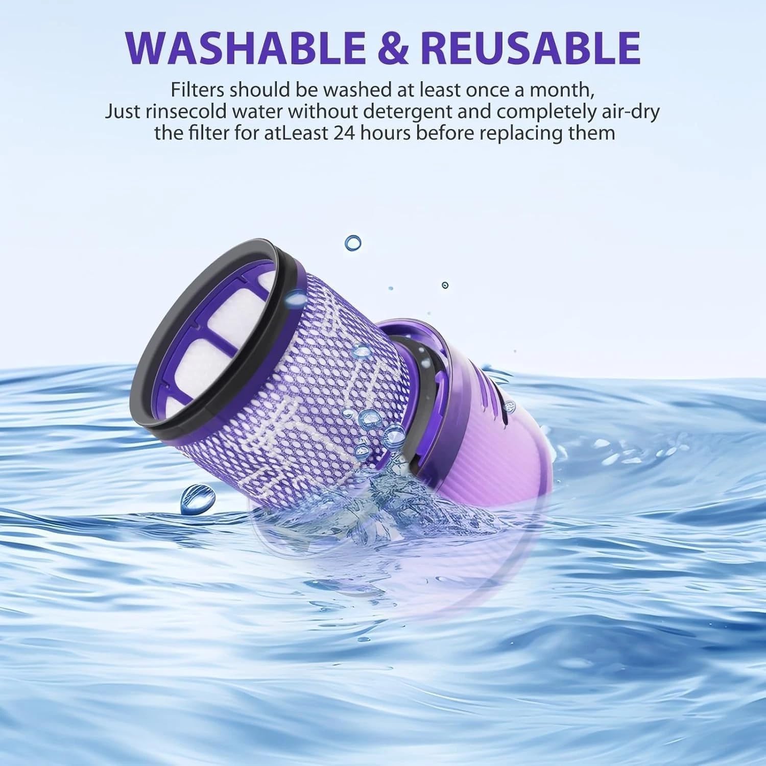 Vacuum Filter Fits V11 V15 V15s Detect and Detect Submarine Vacuums Compare to Part 970013-02 ($8.75)