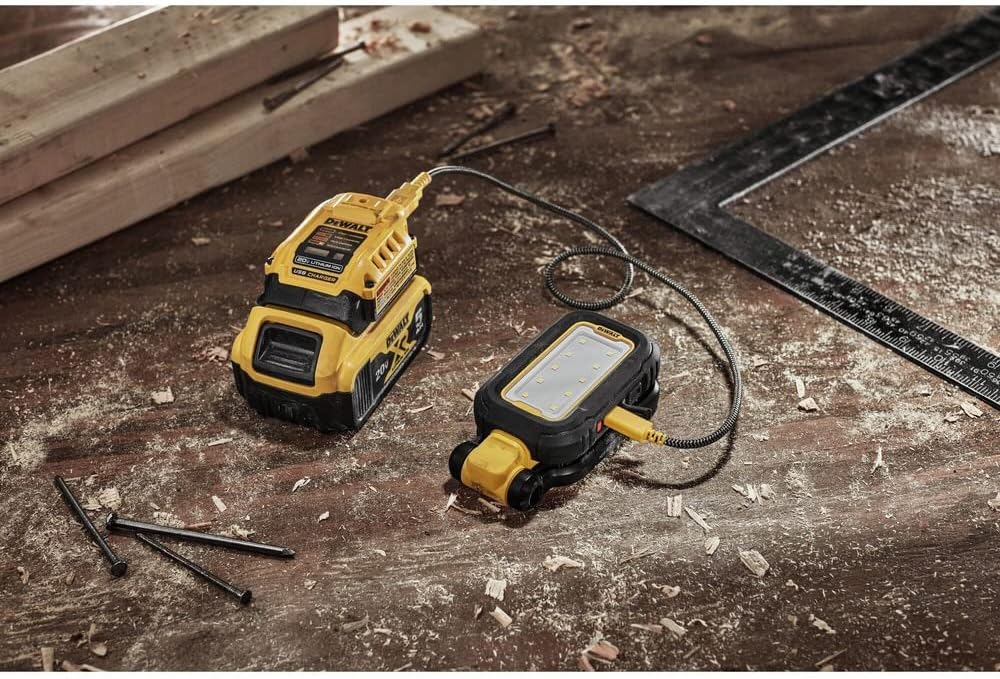 DEWALT LED Light, Powerful and Compact Work Light, Magentic Handle, USB-C Rechargeable (DCL182)