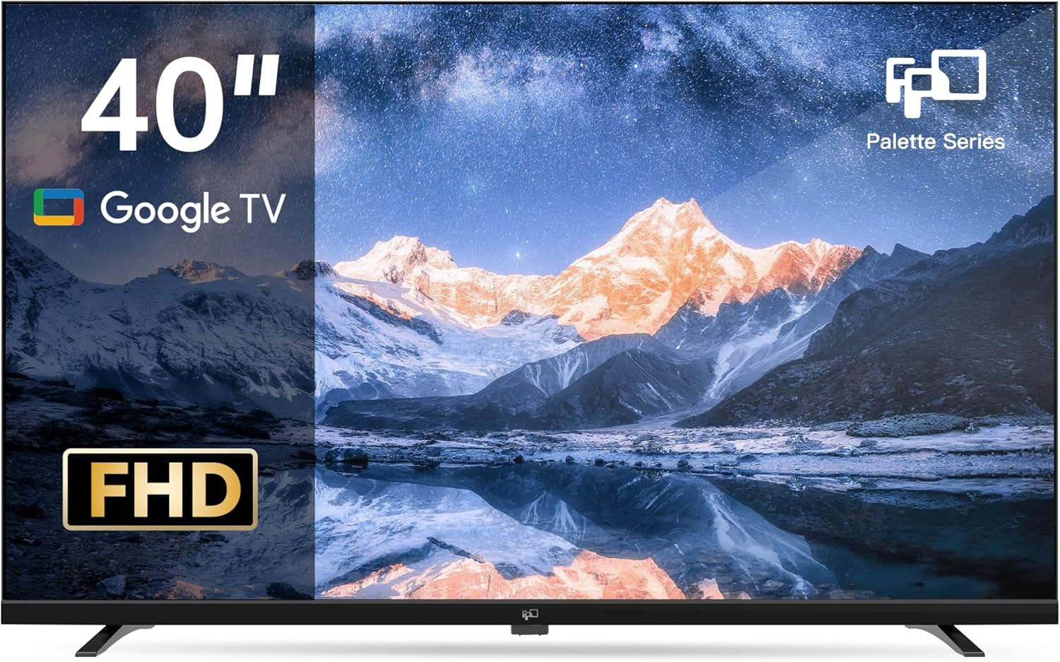 FPD 40-inch Smart TV, 1080p Full HD Google TV with Google Play Built-in Google Cast, HDR 10, Dolby Audio, Voice Remote, Stream Live Television (Palette-Series, CG40-P3)