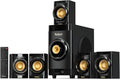 Bobtot Small Subwoofer Home Theater for TV Surround System 5 Wired Speakers Amplifier 4 inch Woofer Built-in Receiver Support ARC Optical Bluetooth Input for Projector