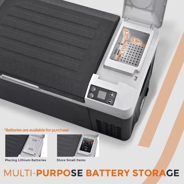 12V Car/Camping/mobile Refrigerator, Portable Freezer, 24 Quart Fridge Portable Freezer Touch Control(-4°F~68°F), Car Cooler With Wheels