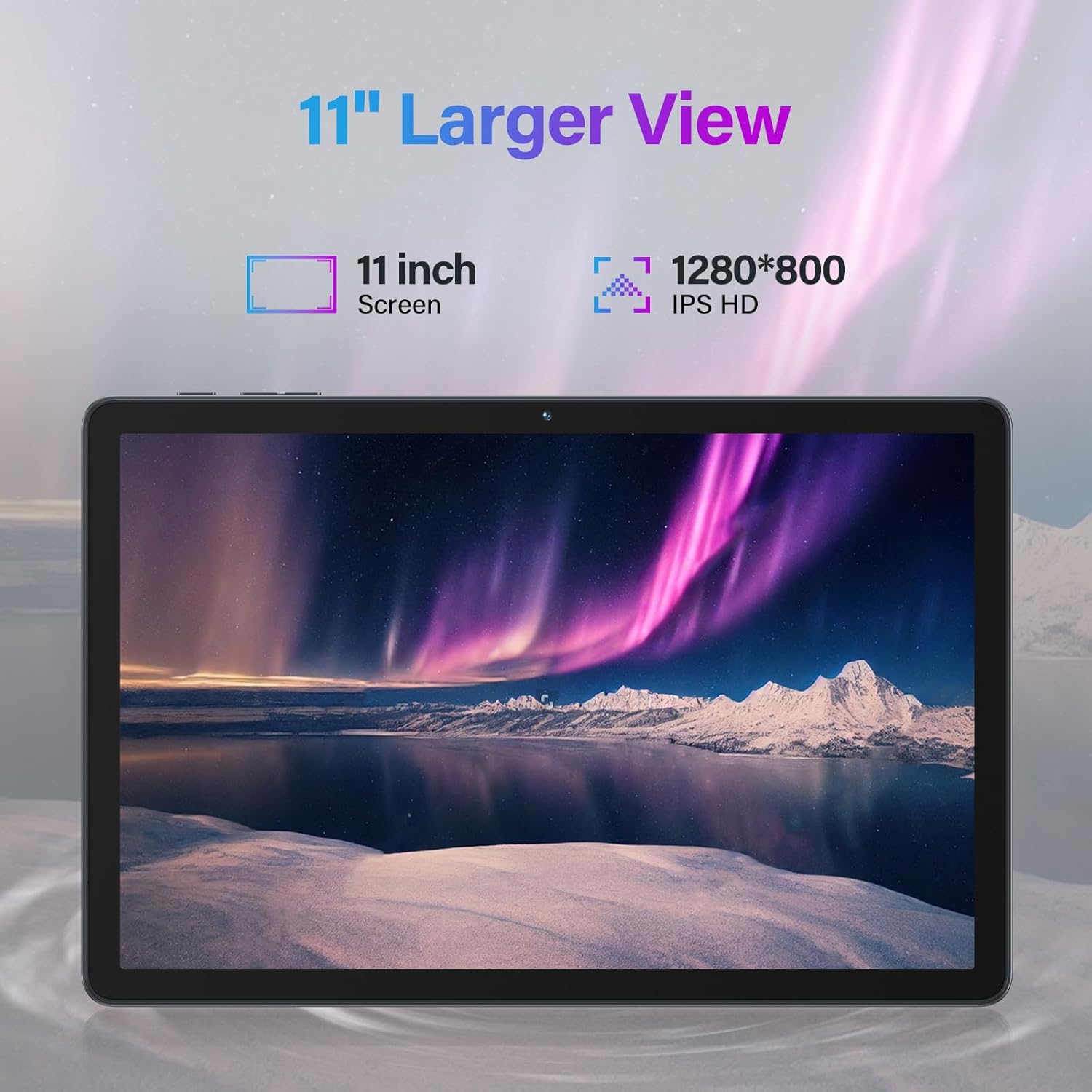 11 Inch-Android 15 Tablet 2026 Latest Update 16GB RAM 128GB ROM 1TB Expandion 5G WiFi Cellular 21MP Dual Camera Octa-core MTK8786.Gemini AI 2.0.Tablets with Keyboard,Mouse,protective film,Case-Gray