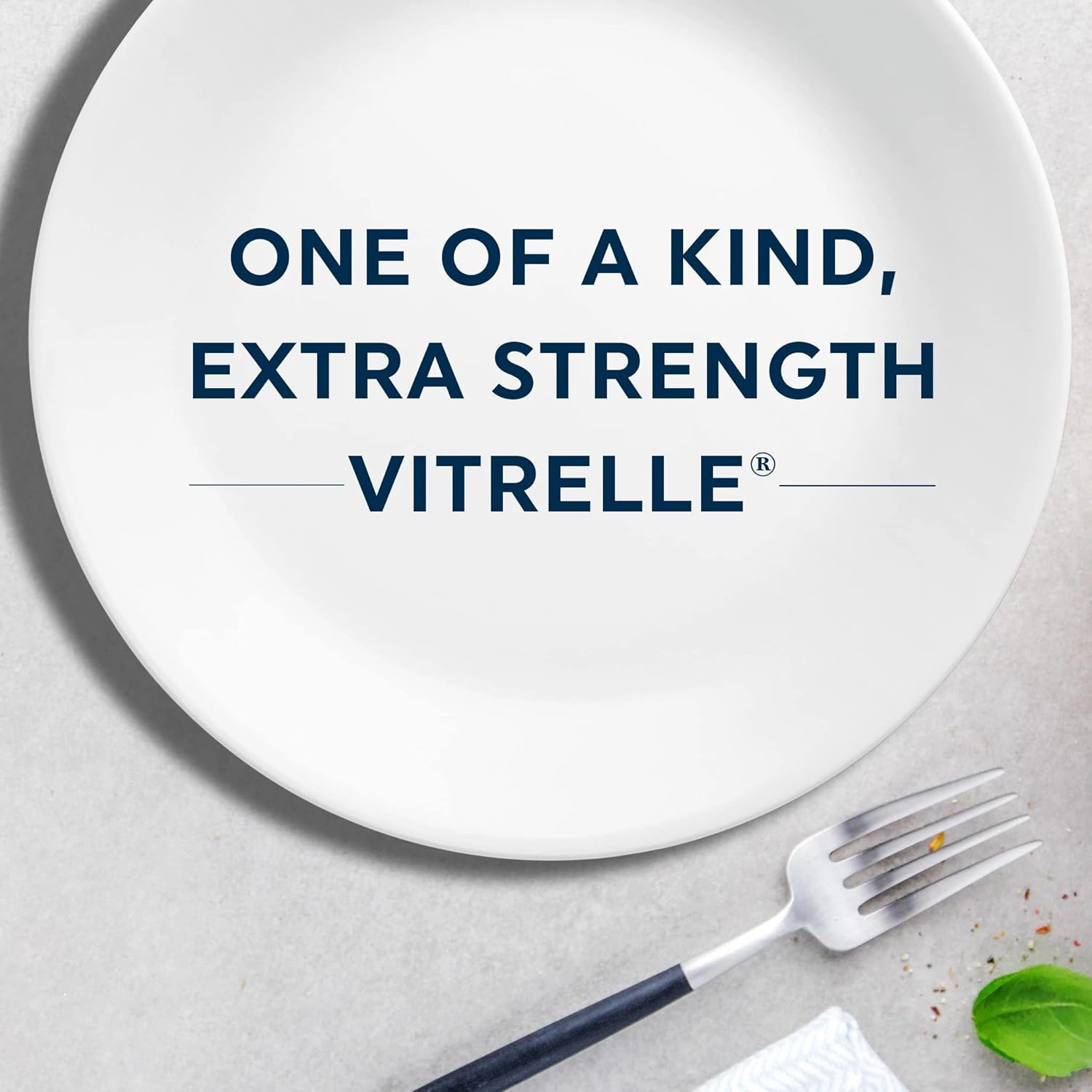 Corelle Vitrelle 18-Piece Service for 6 Dinnerware Set Triple Layer Glass and Chip Resistant, Lightweight Round Plates and Bowls Set, Indigo Speckle