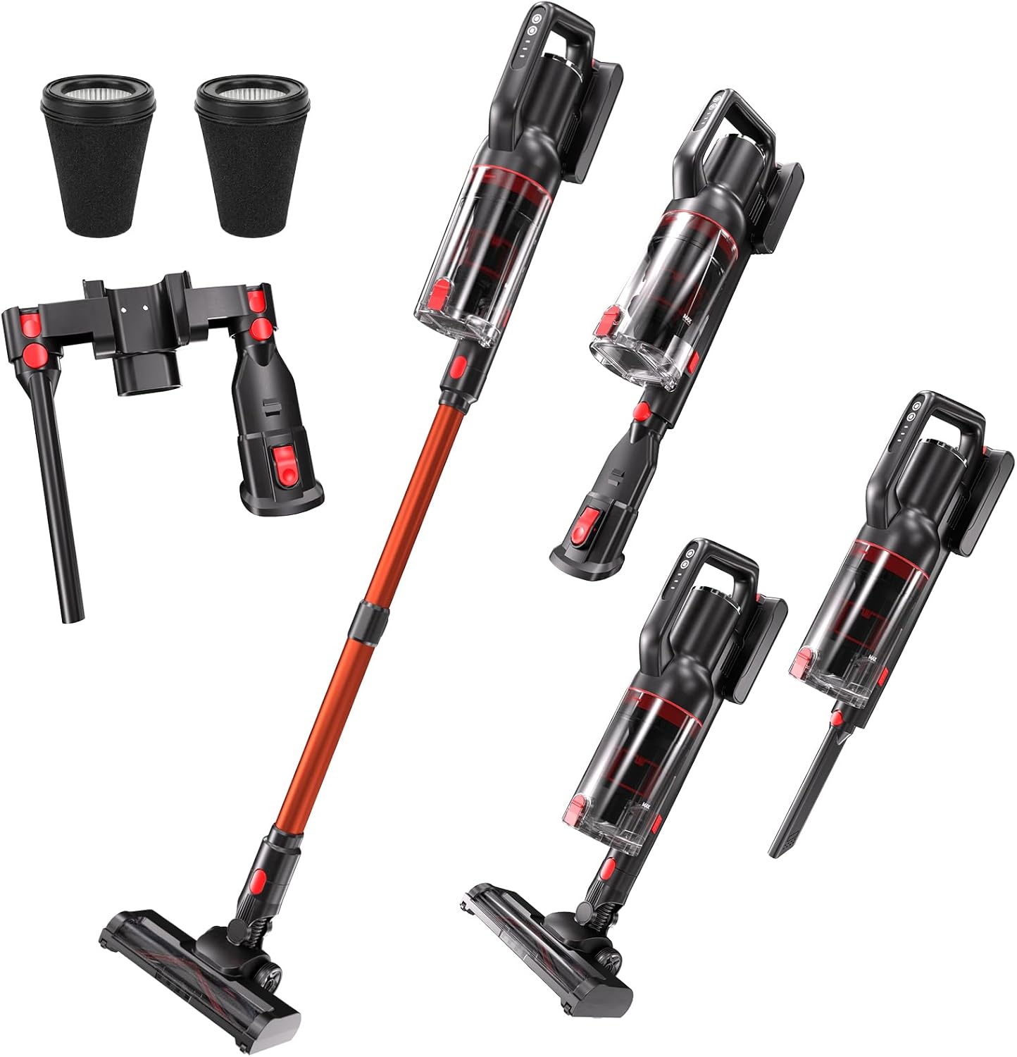 Cordless Vacuum Cleaner, Stick Vacuum with Tangle-Resistant Design, Up to 45 Minutes of Run Time, Powerful Suction, Rechargeable, and Versatile for Carpets, Hard Floors and More