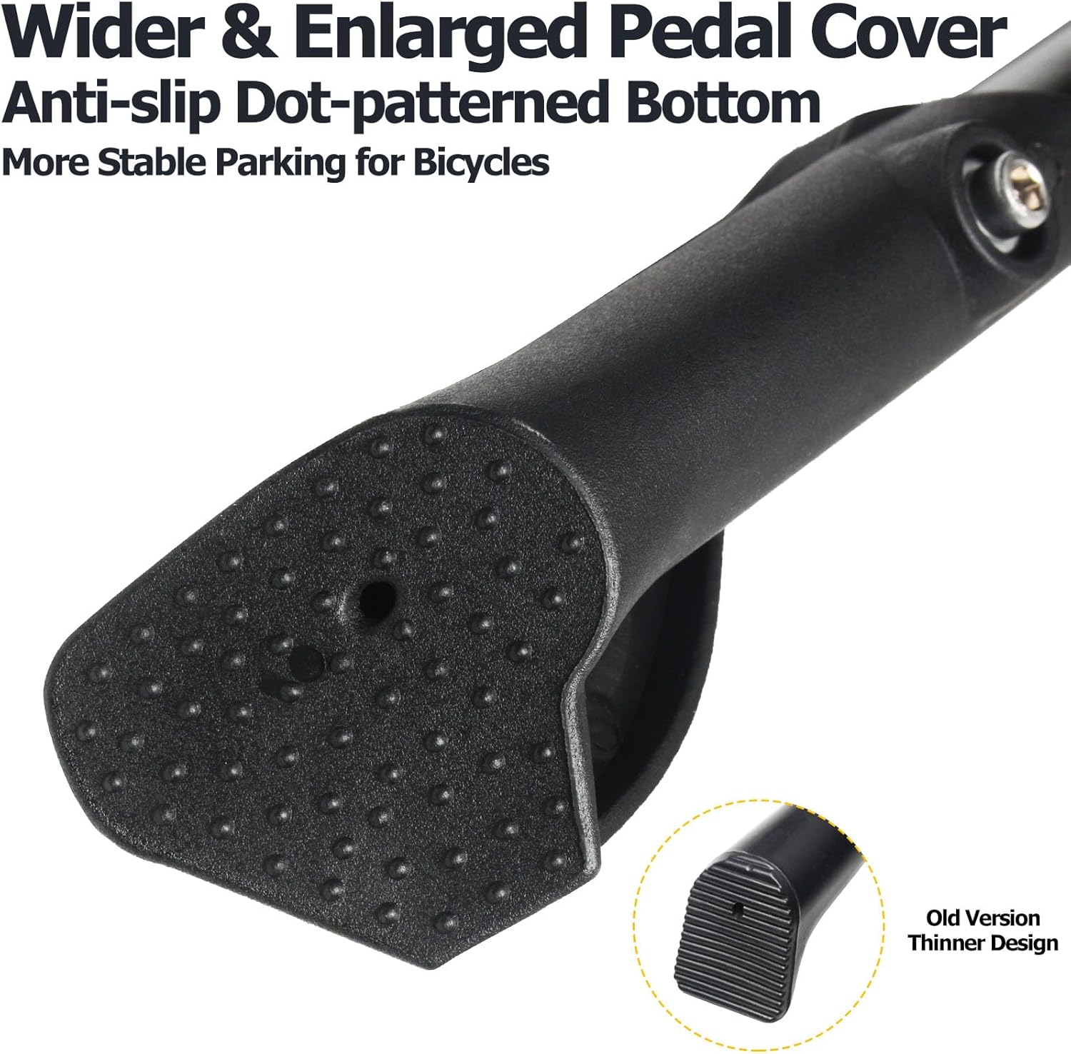 TOPCABIN Aluminum Alloy Bicycle Kickstand - Adjustable, Rear Side/Center Mount for Adult Bikes 24-29 inch (Black)