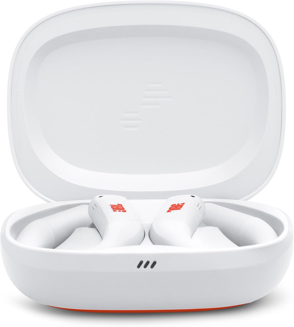 JBL Endurance Peak 4 - True Wireless Noise Cancelling Sport Earbuds, Up to 48Hrs total playback, water & dust proof (IP68), Secure fit with TwistLock™ design, & 6 mics for perfect calls (White/Orange)