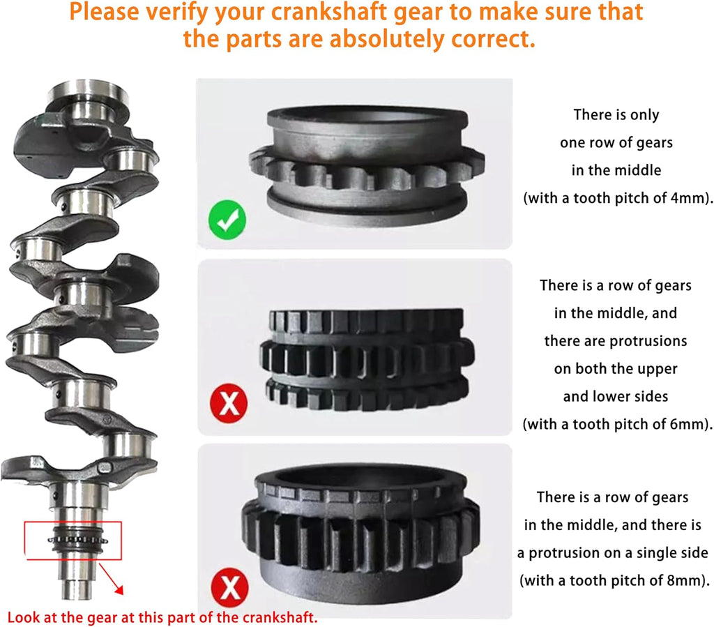 Engine Timing Chain Kit, Compatible with Elantra Coupe Tucson Kia Soul Forte Koup 2.0L L4, Automotive Replaces Part with Intake&Exhaust CVVT Gears 24321-2E200 24350-2E201 24370-2E200