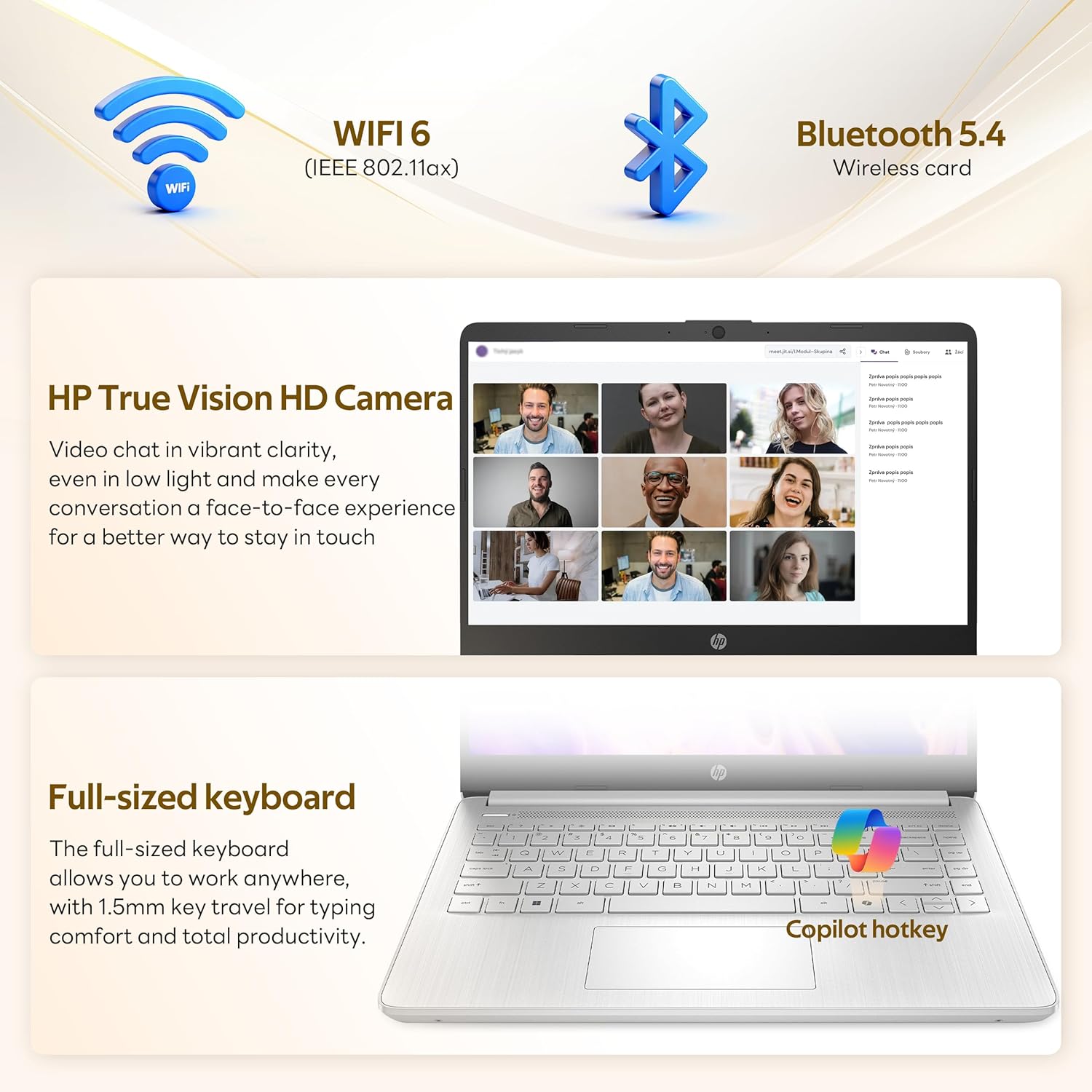 HP Stream 14" HD Laptop with AI Copilot, Intel Processor N150, 4GB RAM, 1.12TB Storage (128GB UFS + 1TB Docking Station Set), Intel Graphics, 1 Year Office 365, Wi-Fi 6, Win 11, Silver