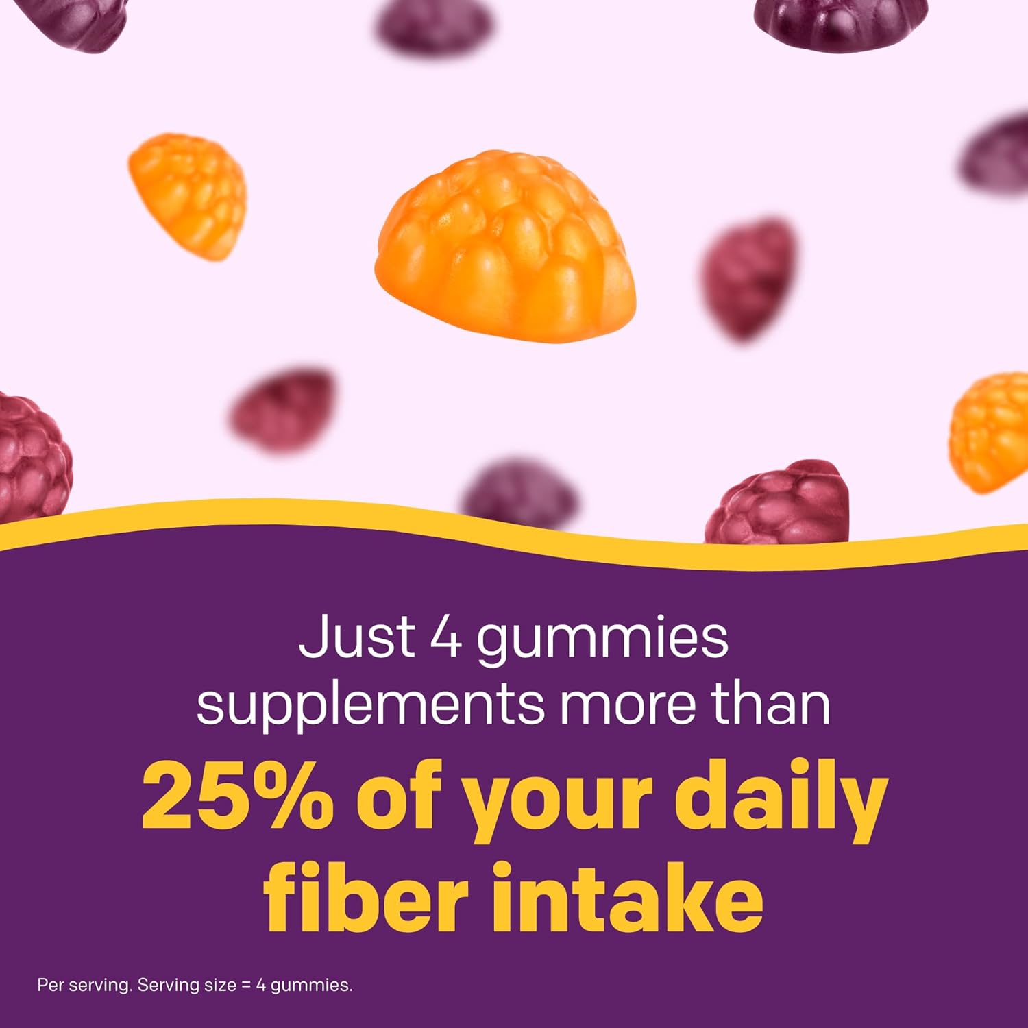 MiraFIBER Gummies from The Makers of MiraLAX, 8g of Daily Fiber Per Serving, Metabolism Support with B Vitamins, Gut Health for Men & Women,Prebiotic Fiber Gummies for Adults, Mixed Fruit Flavor 72Ct