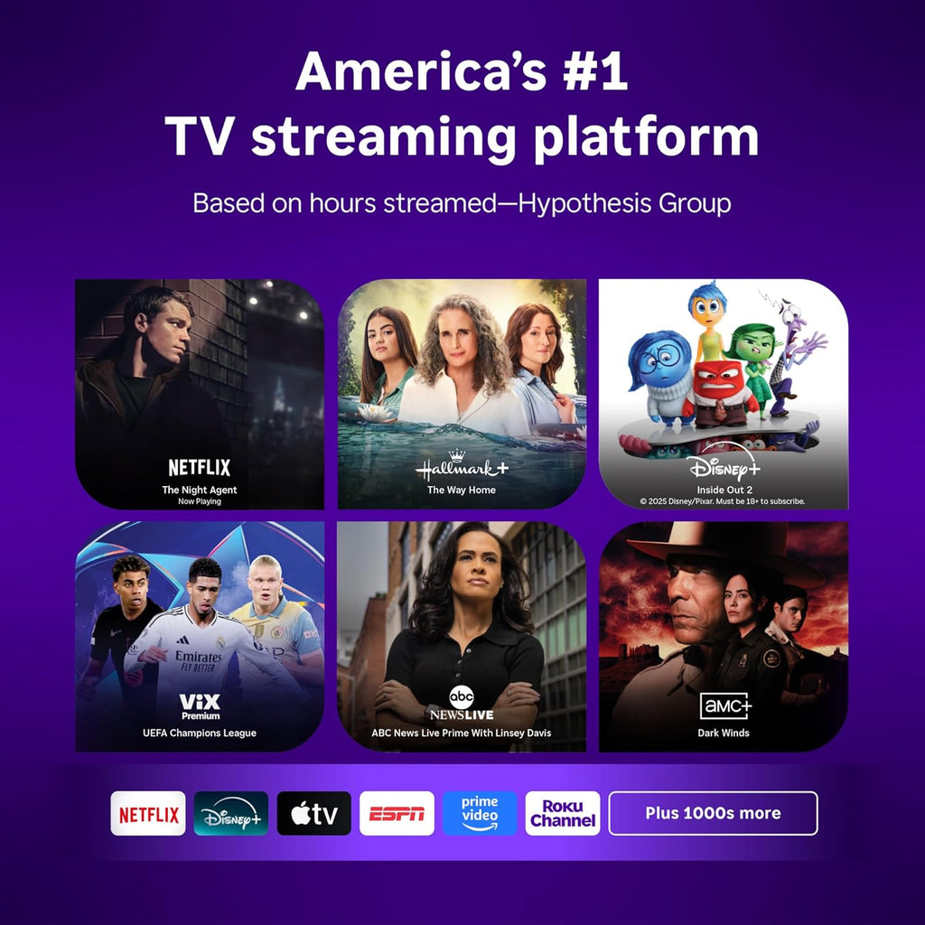 Roku Smart TV 2026 – 40-Inch Select Series, 1080p Full HD TV – Roku TV with Voice Remote – Flat Screen LED Television with Wi-Fi for Streaming Live Local News Sports & Movies, Bluetooth Headphone Mode