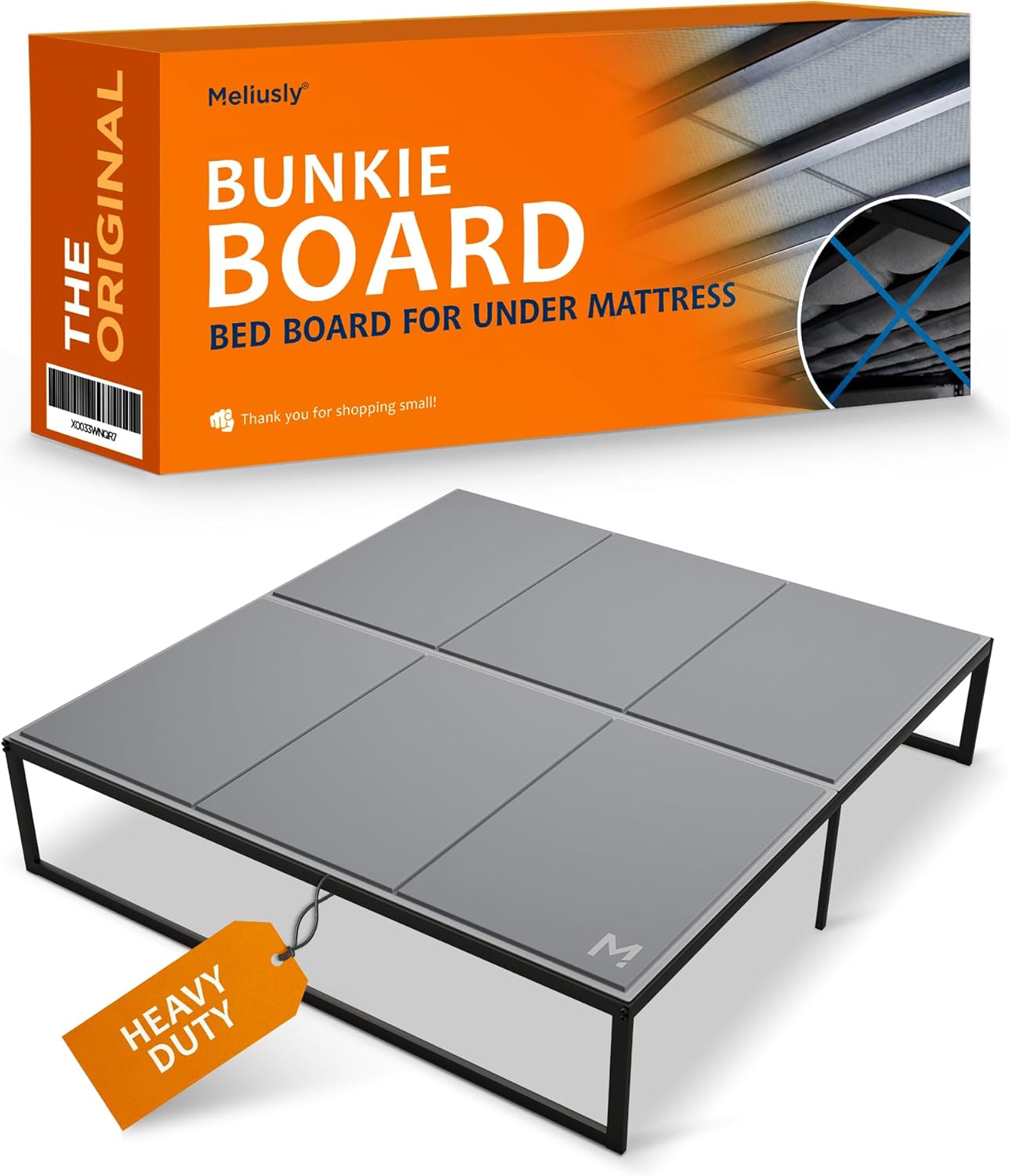 Meliusly Heavy Duty Bunkie Board King Size (76x80) - Non-Slip Breathable Bed Support Board for Slatted Bed Frame, Anti-Sag Under Bed Support, Noise Minimizing Moisture Resistant Bed Board