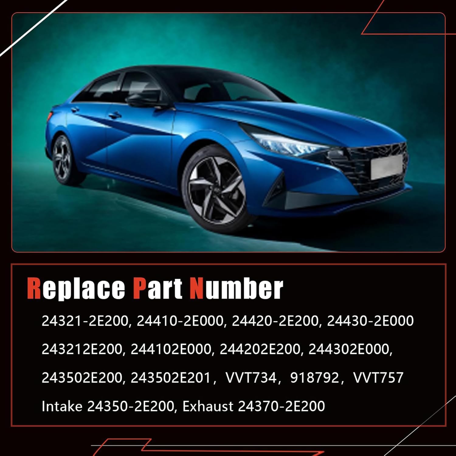 AUCERAMIC Timing Chain Kit With Intake & Exhaust CVVT Gear Sprocket Fit for Hyundai Elantra 2014-2016,Kia Soul 2014-2019, 2.0L G4NA G4NC, Replace# 24321-2E200 24350-2E201
