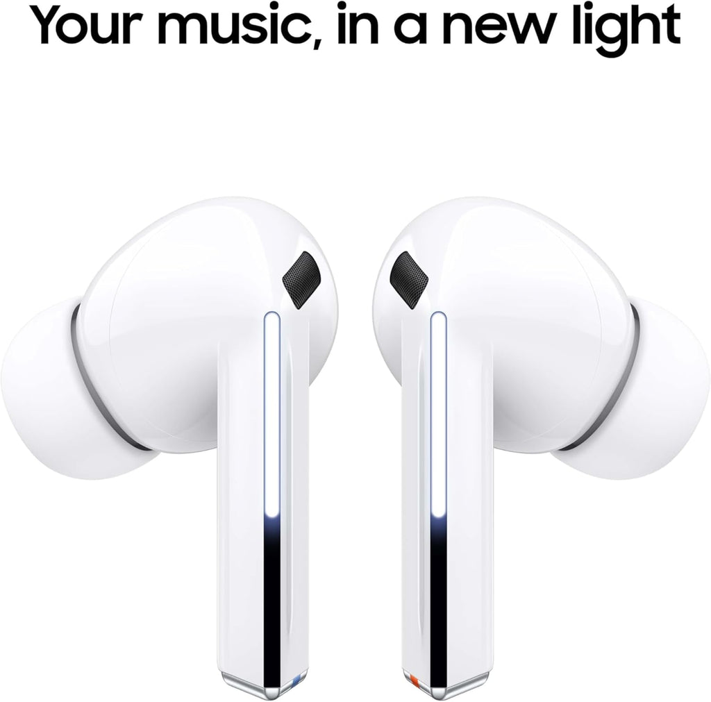 Samsung Galaxy Buds 3 Pro AI True Wireless Bluetooth Earbuds, Noise Cancelling, Sound Optimization, Redesigned Comfort Fit, White US Version, Amazon Exclusive, 2Yr Warranty