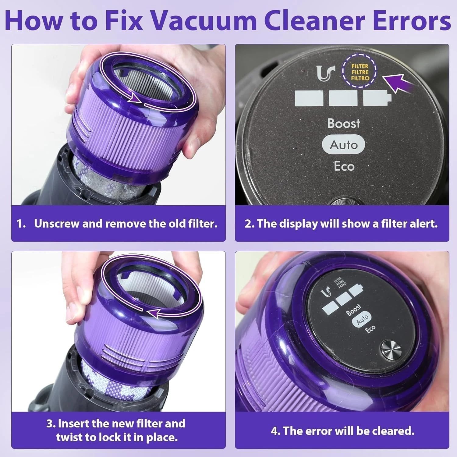 Vacuum Filter Fits V11 V15 V15s Detect and Detect Submarine Vacuums Compare to Part 970013-02 ($8.75)