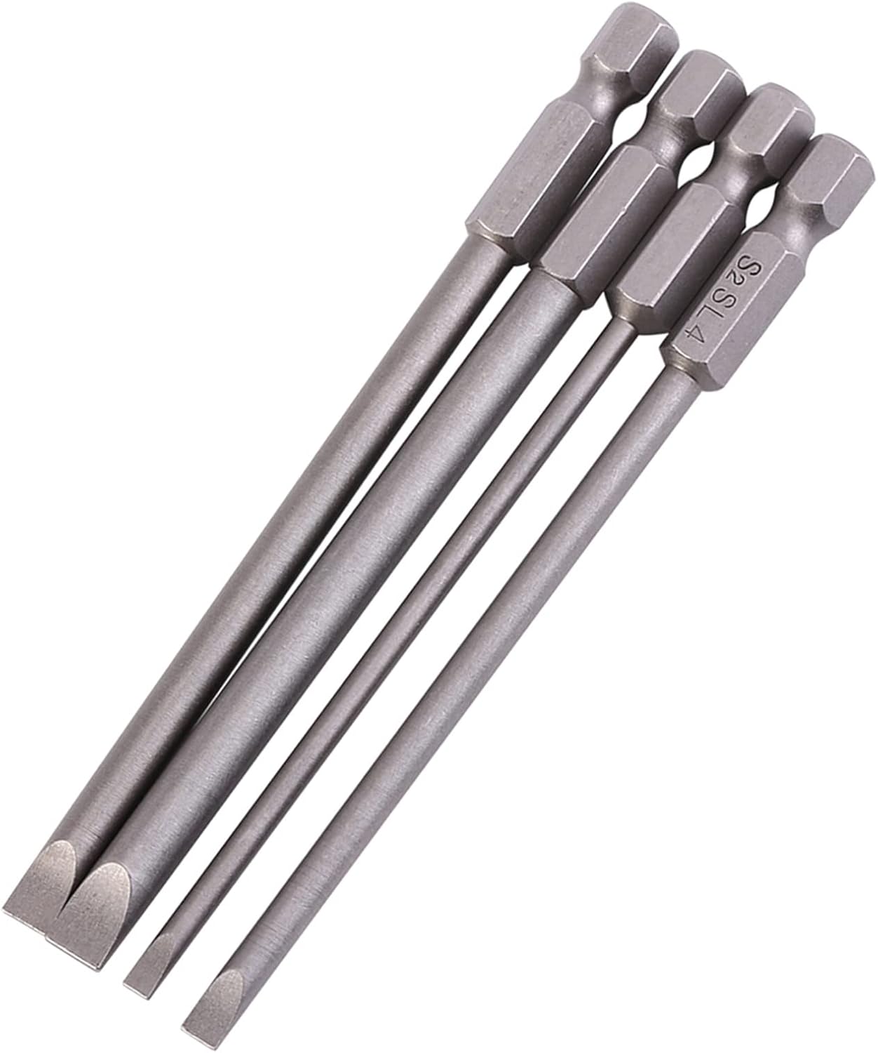 100mm S2 Alloy Steel Magnetic Slotted Screwdrivers Bits Set, Hex Shank 1/4, for Electric Drill, Screwdrivers Bit