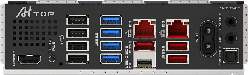 GIGABYTE B850 AI TOP AMD AM5 ATX Motherboard, Support AMD Ryzen 9000/8000/7000 Series, DDR5, 16+2+2 Power Phase, 3X M.2, PCIe 5.0, USB-C, WIFI7, 10GbE, EZ-Latch, 5-Year Warranty