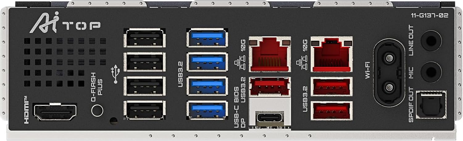 GIGABYTE B850 AI TOP AMD AM5 ATX Motherboard, Support AMD Ryzen 9000/8000/7000 Series, DDR5, 16+2+2 Power Phase, 3X M.2, PCIe 5.0, USB-C, WIFI7, 10GbE, EZ-Latch, 5-Year Warranty