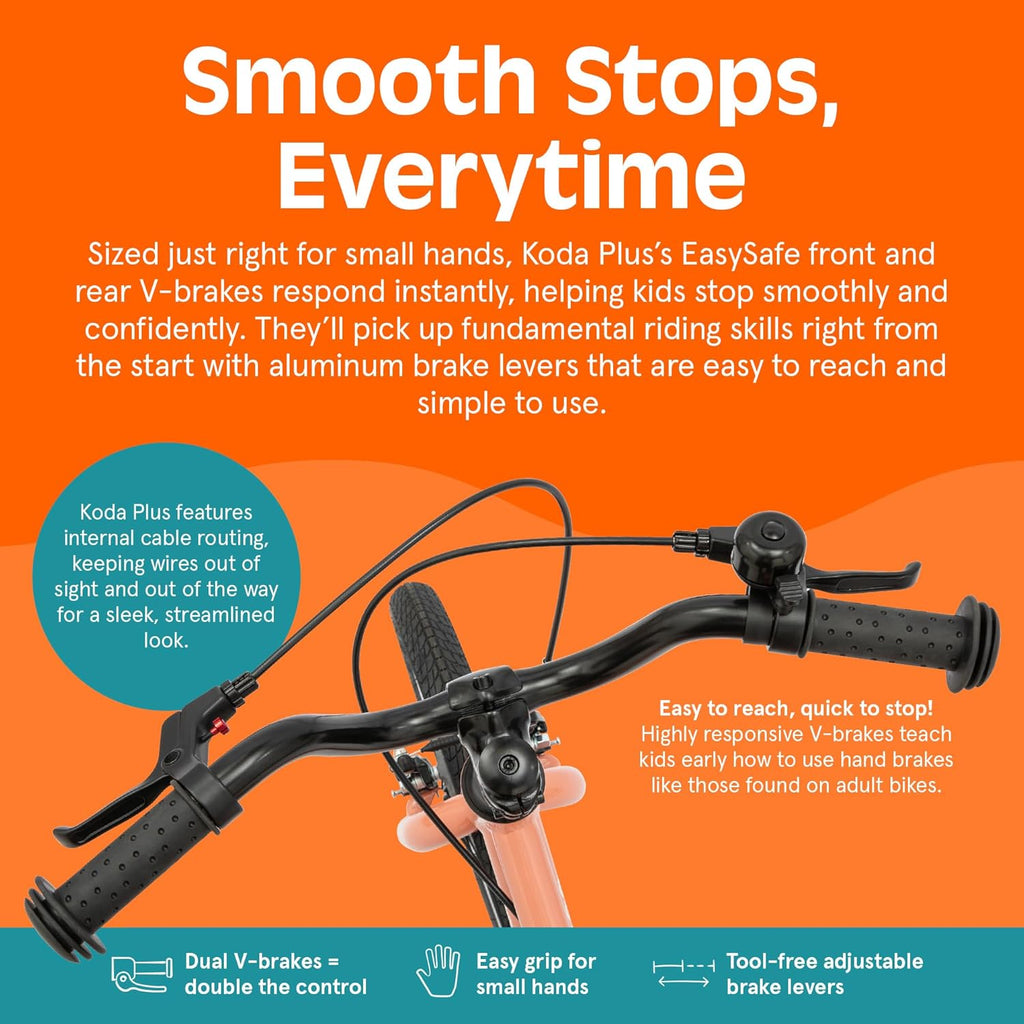 Retrospec Koda Plus Kids Bike for Boys & Girls Ages 4-6 Years - 16" Children's Bicycle, Adjustable Seat & Handlebars