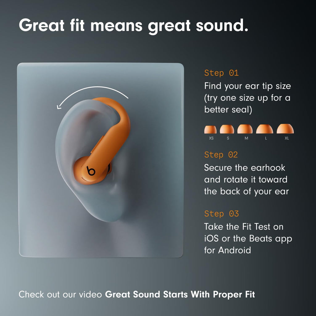 Beats Powerbeats Pro 2 - Wireless Bluetooth Earbuds with USB-C Charging Cables (1.5 m) - Electric Orange