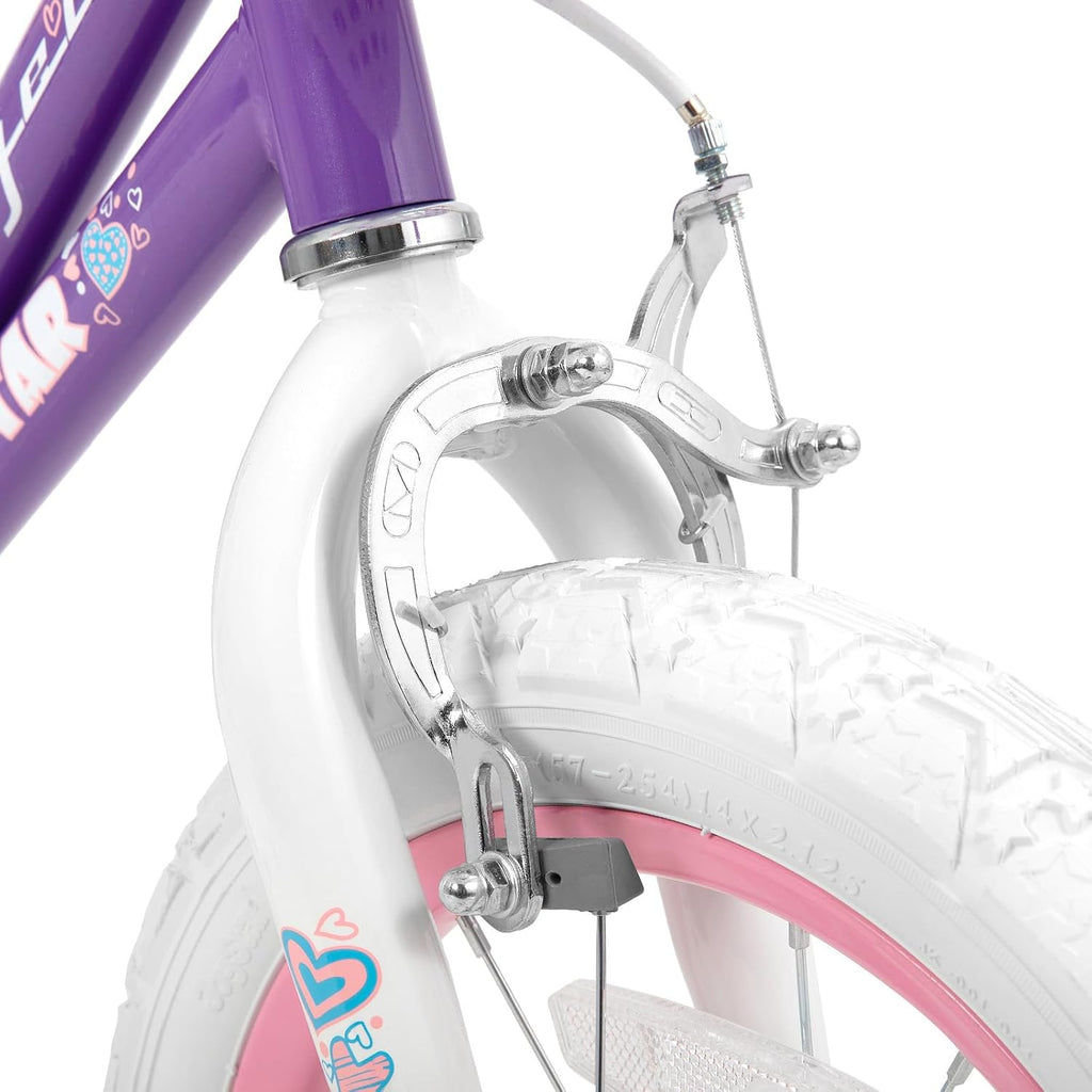 JOYSTAR Angel Girls Bike for Toddlers and Kids Ages 2-13 Years Old, 12 14 16 18 20 Inch Kids Bike with Training Wheels & Basket, 20 24 Inch Girls Bicycle with Handbrake & Kickstand