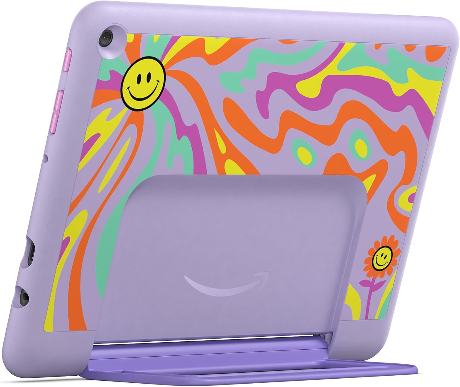 Amazon Fire HD 10 Kids Pro tablet, ages 6-12. Bright 10.1" HD screen, includes ad-free content, robust parental controls, 13-hr battery and slim case for older kids, 32 GB, Happy Day
