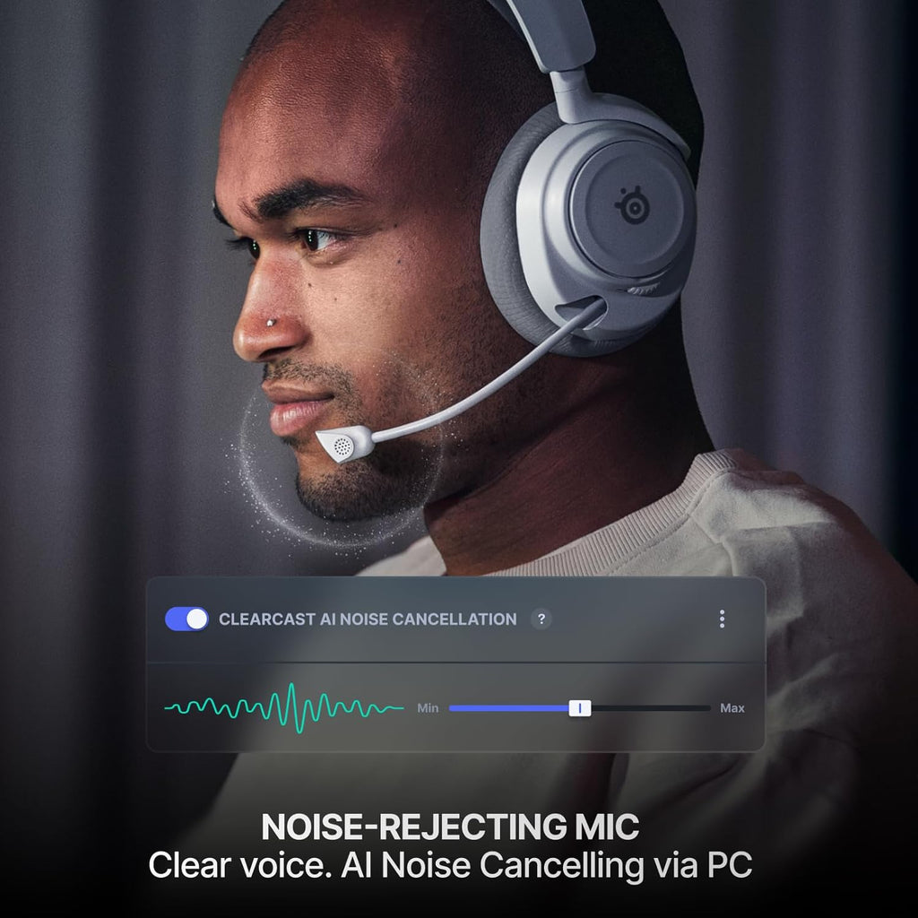 SteelSeries Arctis Nova 7 Wireless Gen 2 Gaming Headset - Real-Time App Control, 50+ HR Play, Neodymium Drivers, Mix 2.4GHz/Bluetooth, PC, PS5, PS4, Switch 1/2, Mobile - White
