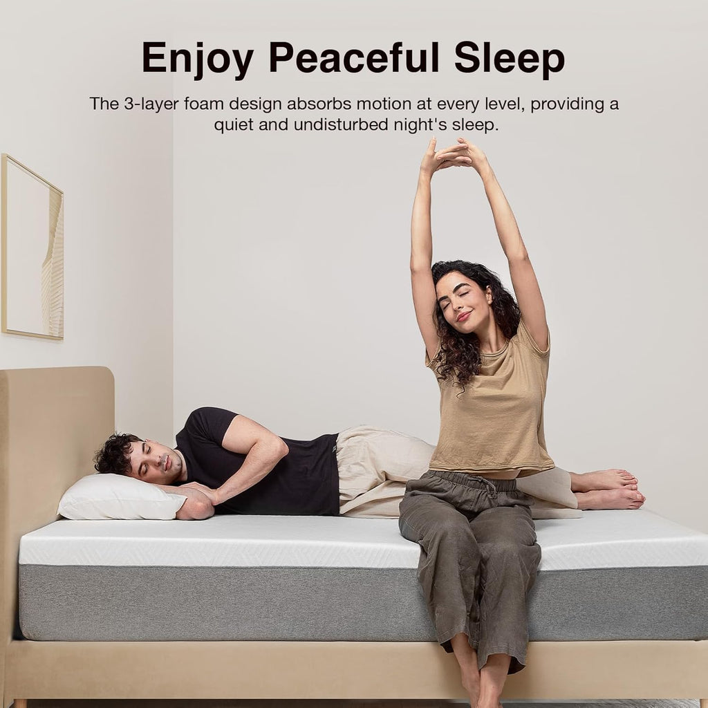 Novilla Queen Size Mattress, 12 inch Gel Memory Foam Mattress for a Cool Night Sleep & Pressure Relief, Medium Firm Feel with Motion Isolating, Bliss