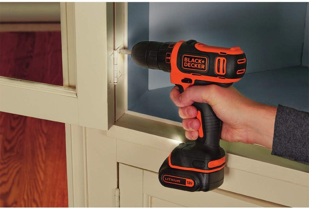 BLACK+DECKER 12V MAX Drill & Home Tool Kit, 60-Piece (BDCDD12PK)