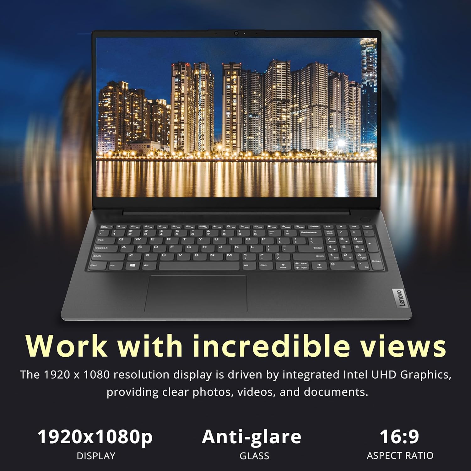 Lenovo 2026 Laptop for Student & Home, 15.6 inch with Office 365, 8GB RAM, 256GB SSD, 500GB External HDD Intel Dual Core, WiFi 6, Windows 11, Long Battery Life, Essential Laptop, Charcoal Black