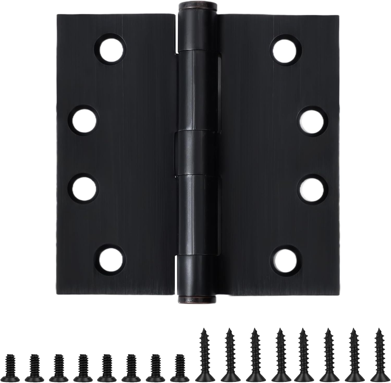 1 Pack Oil Rubbed Bronze 4.5 Inch Heavy Duty Commercial Door Hinges Square Security Door Hinges Industrial Grade Door Hardware Full Mortise Interior/Exterior Hinge for Doors Bifold Residential Office