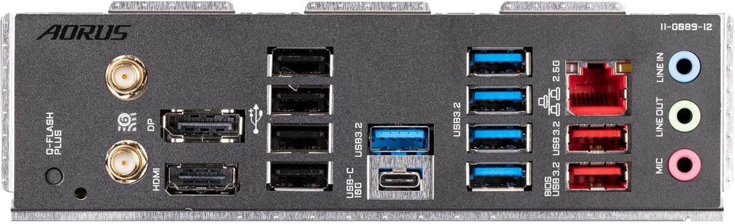GIGABYTE B650 AORUS Elite AX AMD AM5 ATX Motherboard, Support Ryzen 9000/8000/7000 Series, DDR5, 14+2+1 Power Phase, PCIe 5.0 M.2, USB-C 3.2 Gen 2, WIFI6E, 2.5GbE, EZ-Latch, Q-Flash, RGB Fusion