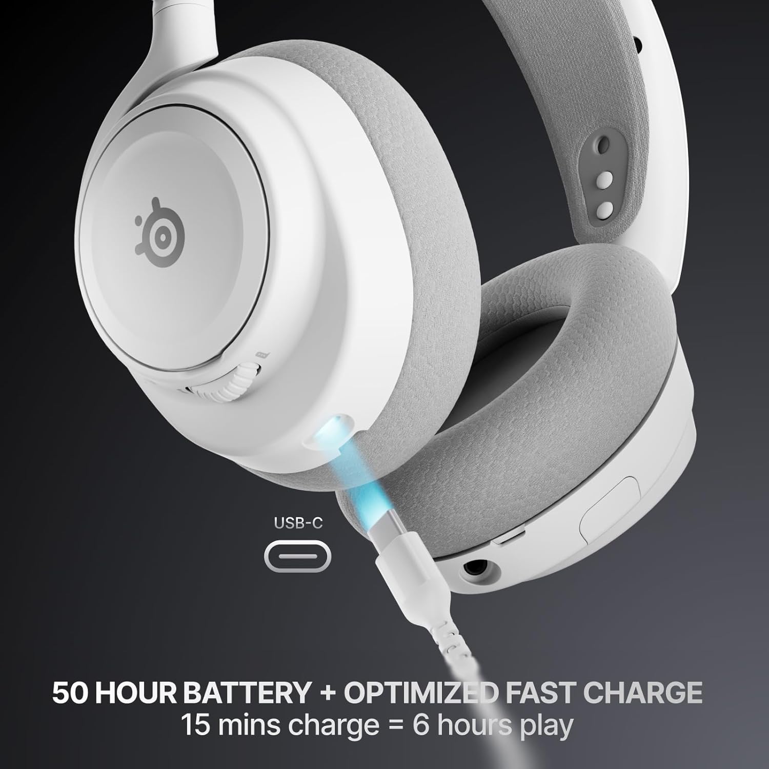 SteelSeries Arctis Nova 7 Wireless Gen 2 Gaming Headset - Real-Time App Control, 50+ HR Play, Neodymium Drivers, Mix 2.4GHz/Bluetooth, PC, PS5, PS4, Switch 1/2, Mobile - White