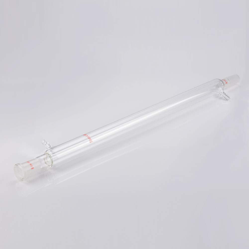 StonyLab Borosilicate Glass Liebig Condenser with 24/40 Joint 500mm Jacket Length Lab Glass Condenser