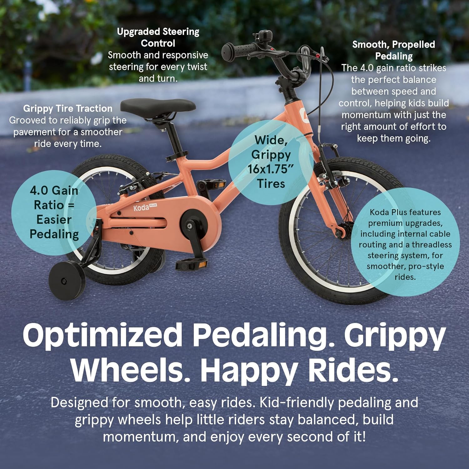Retrospec Koda Plus Kids Bike for Boys & Girls Ages 4-6 Years - 16" Children's Bicycle, Adjustable Seat & Handlebars