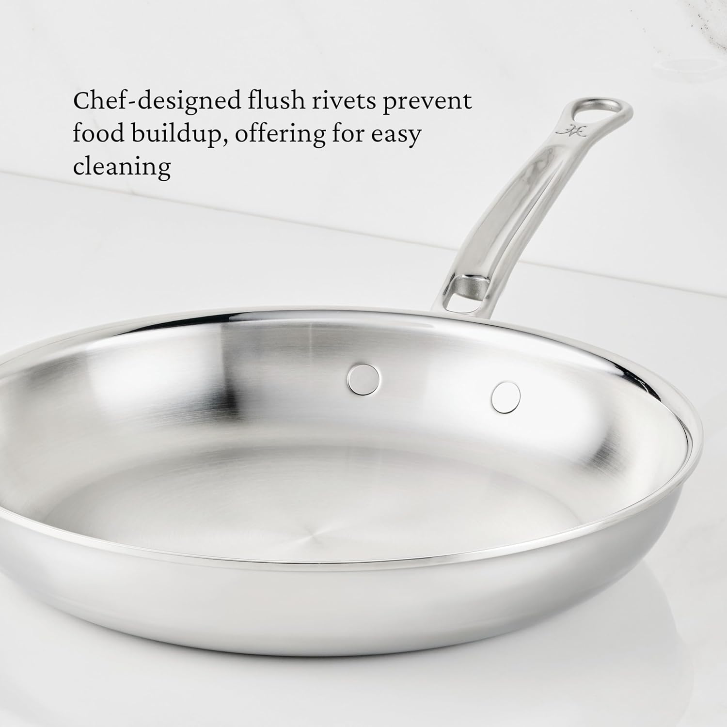 Hestan ProBond Luxe 3-Piece Skillet Set (8.5, 11 & 12.5 Inch) Professional Clad Stainless Steel, ProCore Tri-Ply Clad Construction, Polished Exterior, Induction & Oven Safe
