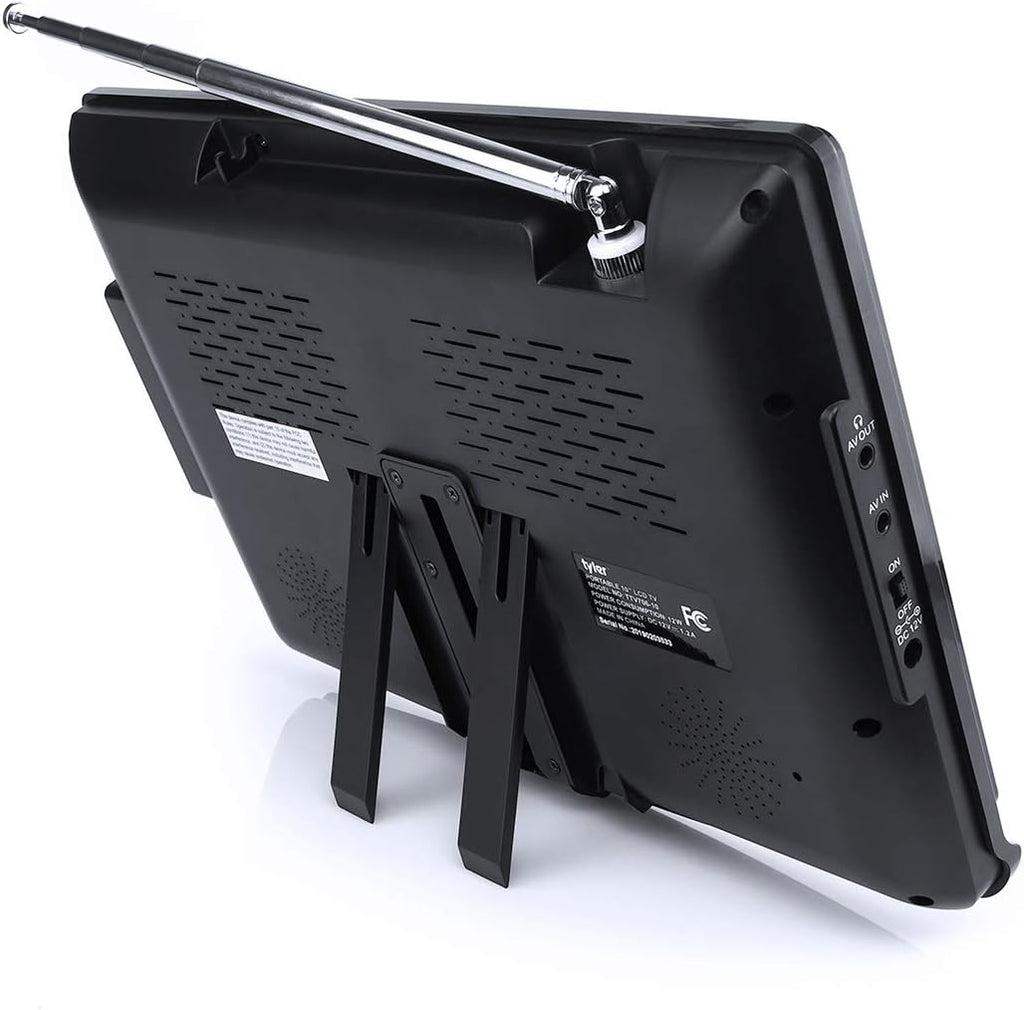 Tyler TTV706 10” Portable Widescreen 1080P LCD TV with Detachable Antennas, HDMI, USB, RCA, FM Radio, Built in Digital Tuner, AV Inputs, AC/DC, (3) Antennas, and Remote Control